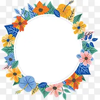 多彩春天花朵边框-空若网 多彩春天花朵边框-空若网