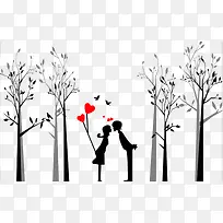 浪漫爱情唯美剪影素材-空若网 浪漫爱情唯美剪影素材-空若网