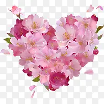 粉色温馨花朵爱心造型-空若网 粉色温馨花朵爱心造型-空若网