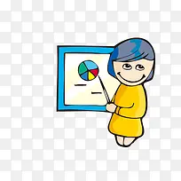 卡通黄色的数学老师-空若网 卡通黄色的数学老师-空若网