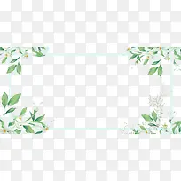 手绘小清新叶子边框-空若网 手绘小清新叶子边框-空若网
