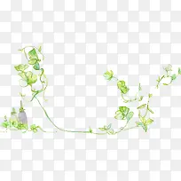 手绘树叶清新插画-空若网 手绘树叶清新插画-空若网