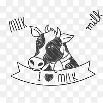手绘奶牛-空若网 手绘奶牛-空若网