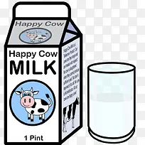 一瓶牛奶和杯子-空若网 一瓶牛奶和杯子-空若网