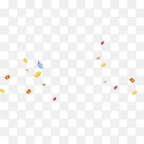 漂浮彩色金币红包-空若网 漂浮彩色金币红包-空若网