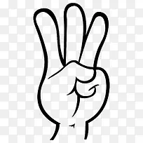 手绘手势-空若网 手绘手势-空若网