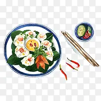 手绘水彩美食-空若网 手绘水彩美食-空若网