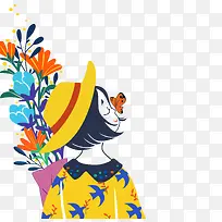 女孩插画图片素材-空若网 女孩插画图片素材-空若网