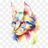 矢量水彩猫咪-空若网 矢量水彩猫咪-空若网