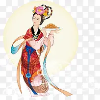 中秋嫦娥玉兔矢量素材-空若网 中秋嫦娥玉兔矢量素材-空若网