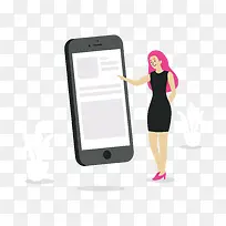 ��ͨ�ֻ�APP��Ů��PNG-������