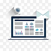 卡通笔记本电脑矢量图-空若网 卡通笔记本电脑矢量图-空若网