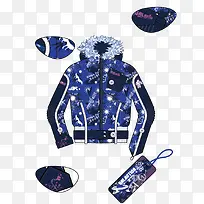 蓝色上衣矢量素材-空若网 蓝色上衣矢量素材-空若网