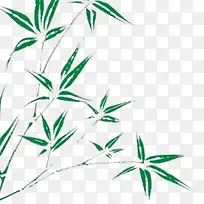 水彩竹叶-空若网 水彩竹叶-空若网