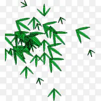 手绘地绿色时尚竹叶-空若网 手绘地绿色时尚竹叶-空若网