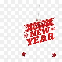 矢量红色新年快乐标题-空若网 矢量红色新年快乐标题-空若网