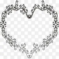 灰色爱心边框-空若网 灰色爱心边框-空若网