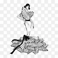 设计插画黑白手绘-空若网 设计插画黑白手绘-空若网