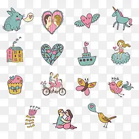 情人节可爱插画-空若网 情人节可爱插画-空若网