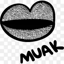 吻涂鸦图标-空若网 吻涂鸦图标-空若网