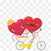 幸福骑行的爱心-空若网 幸福骑行的爱心-空若网