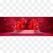 电商爱情情人节红色喜庆背景banner-空若网 电商爱情情人节红色喜庆背景banner-空若网