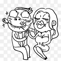 手绘男人女人爱情情人节-空若网 手绘男人女人爱情情人节-空若网