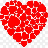 红色爱心拼图-空若网 红色爱心拼图-空若网