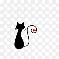 爱心小黑猫-空若网 爱心小黑猫-空若网