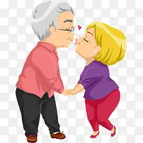 卡通老爷爷老奶奶-空若网 卡通老爷爷老奶奶-空若网