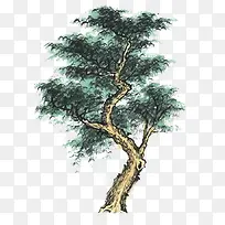国画古树设计素材-空若网 国画古树设计素材-空若网