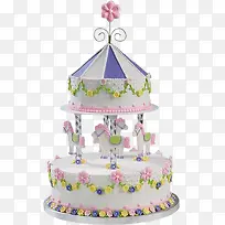 可爱旋转木马蛋糕-空若网 可爱旋转木马蛋糕-空若网