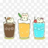 卡通杯子饮料-空若网 卡通杯子饮料-空若网