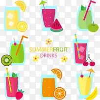 矢量手绘卡通果汁-空若网 矢量手绘卡通果汁-空若网