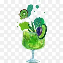矢量水彩饮品素材-空若网 矢量水彩饮品素材-空若网