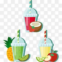 矢量手绘卡通果汁-空若网 矢量手绘卡通果汁-空若网