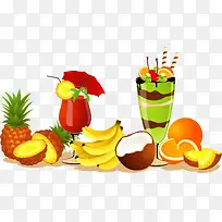 矢量水果果汁-空若网 矢量水果果汁-空若网