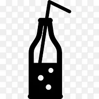 果汁瓶用稻草图标-空若网 果汁瓶用稻草图标-空若网