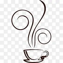 手绘卡通热咖啡热气图-空若网 手绘卡通热咖啡热气图-空若网