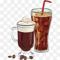 手绘咖啡饮品-空若网 手绘咖啡饮品-空若网