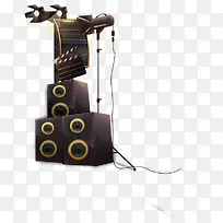 黑色时尚电器音响-空若网 黑色时尚电器音响-空若网