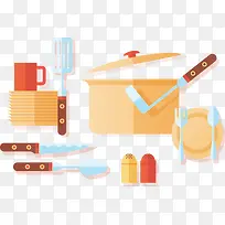 矢量手绘厨房用品-空若网 矢量手绘厨房用品-空若网