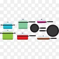 多彩厨房用品矢量图-空若网 多彩厨房用品矢量图-空若网
