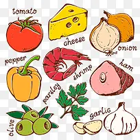 矢量手绘食物-空若网 矢量手绘食物-空若网