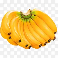 手绘黄色香蕉食物水果-空若网 手绘黄色香蕉食物水果-空若网