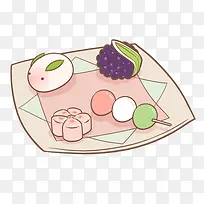 手绘粉色食物水果-空若网 手绘粉色食物水果-空若网