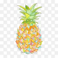 卡通彩色菠萝-空若网 卡通彩色菠萝-空若网