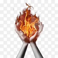 手捧火苗图案-空若网 手捧火苗图案-空若网