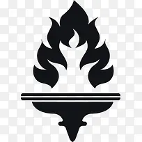 黑色时尚手绘火焰-空若网 黑色时尚手绘火焰-空若网