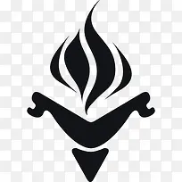 手绘黑色时尚火焰-空若网 手绘黑色时尚火焰-空若网